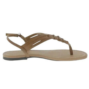 American Eagle Paprika Woven Flat Sling Thong Sandals Tan Size 7